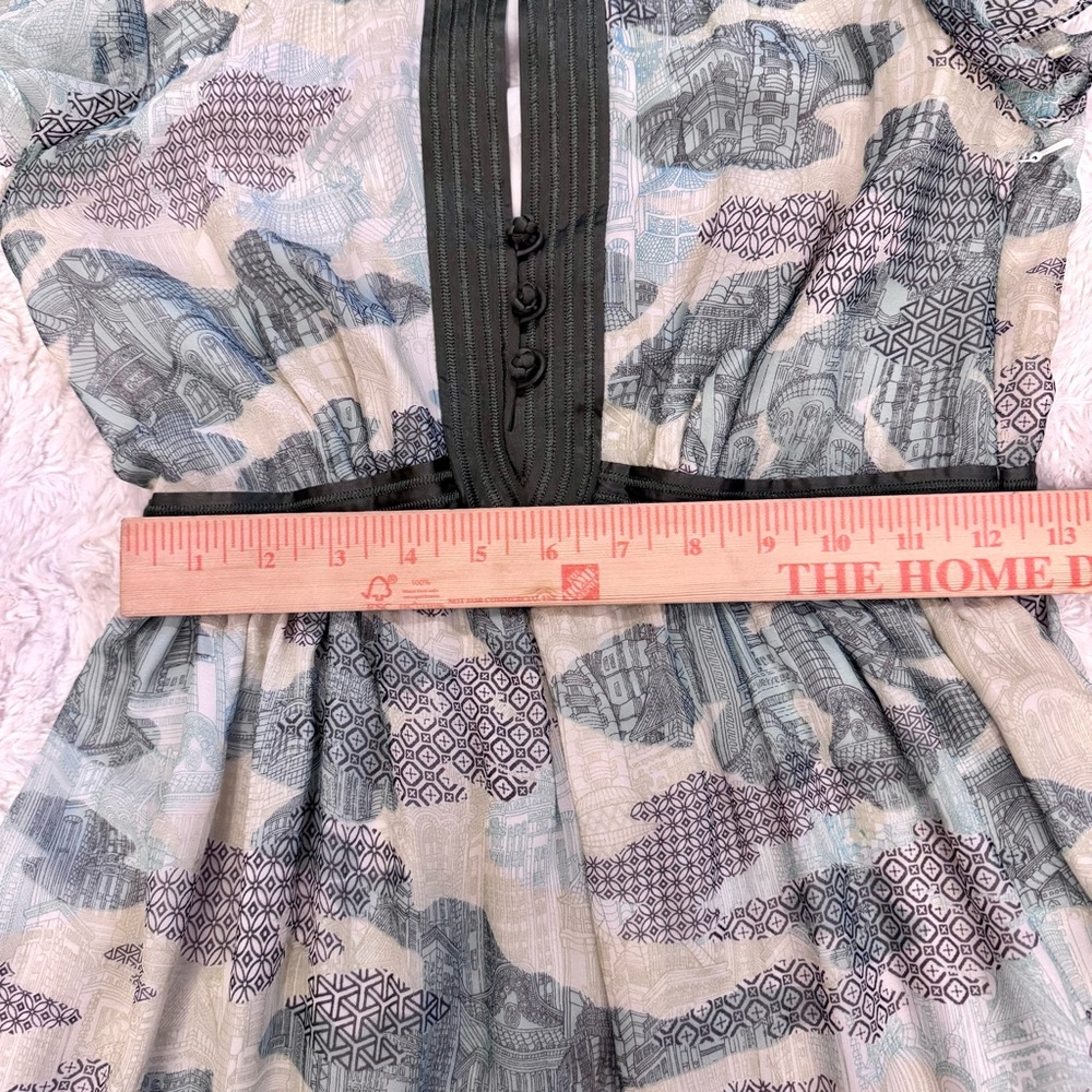 Rare Shanghai Tang 100% Silk Midi Dress Size 4 Designer Asian-Inspired - Picture 3 of 7